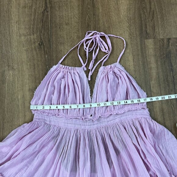 NEW Free People Lilac Babydoll 100 Degree Dress Sz M - Picture 6 of 16